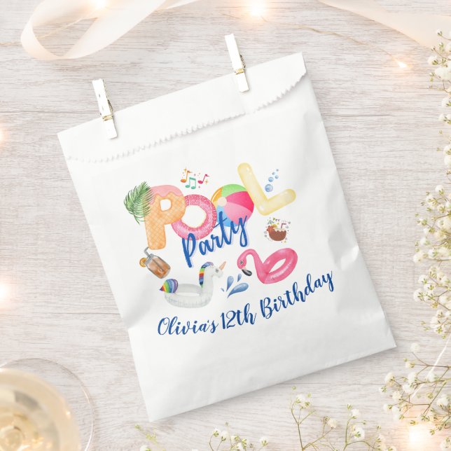 Pool Party Favour Bags (Clipped)