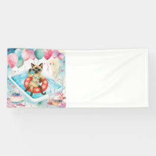 Pool Party for Cat Lovers Banner