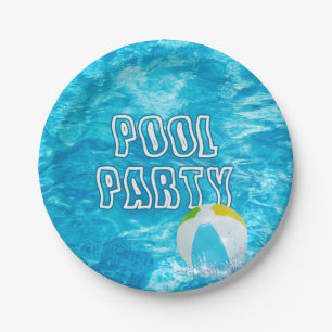 Pool Party Fun Paper Plate