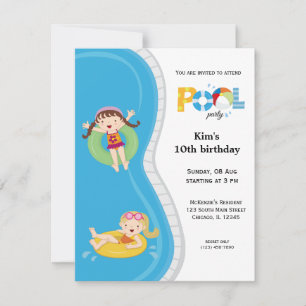 Pool Party (girl) Invitation