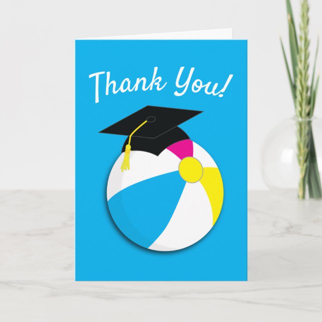 Pool Party Graduation Party Card (Front)