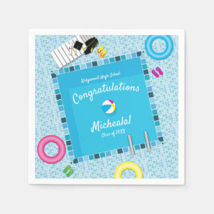 Pool Party Graduation Party Napkin