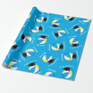 Pool Party Graduation Party Wrapping Paper