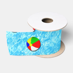 pool party ideas satin ribbon