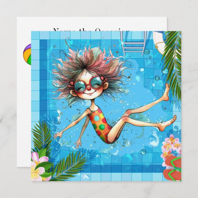 Pool Party Invitation (Front/Back)