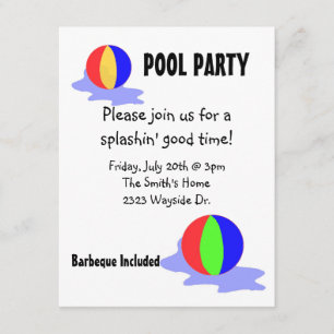 Pool Party Invitation