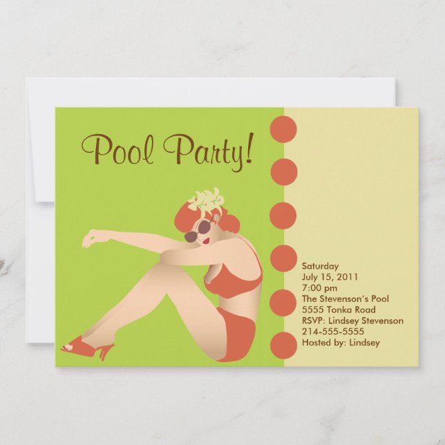 Pool Party Invitation (Front)