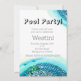 Pool party invitation