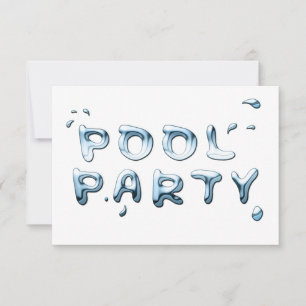 pool party invitation : liquids