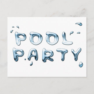pool party invitation : liquids postcard