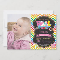 Pool Party Invitation Summer Splish Splash Girl