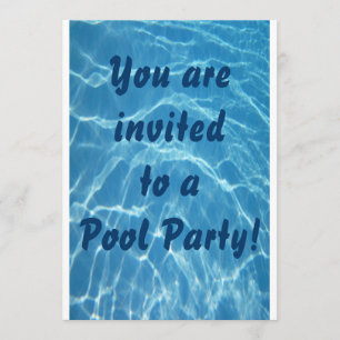 Pool Party Invitation (Water Waves Background)