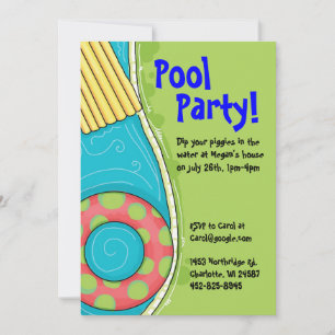 Pool Party Invitations