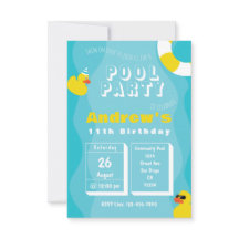Pool Party - Kids Themed Birthday Party Invitation
