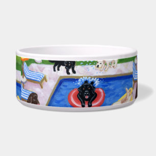 Pool Party Labradors painting