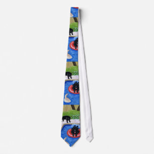 Pool party Labradors Tie