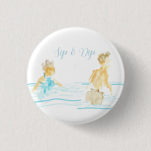 Pool Party Napkins 3 Cm Round Badge