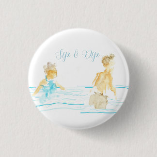 Pool Party Napkins 3 Cm Round Badge