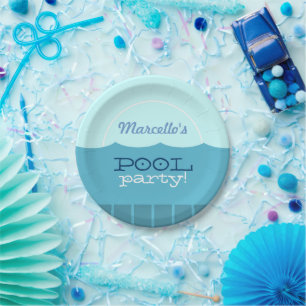 Pool Party Paper Plate
