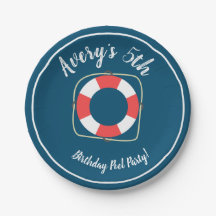Pool Party Paper Plates