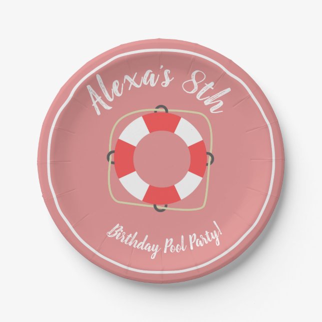 Pool Party Paper Plates (Front)