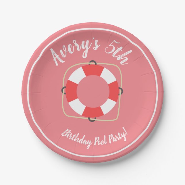 Pool Party Paper Plates (Front)
