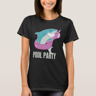 Pool Party  Shark Unicorn Fishing T-Shirt