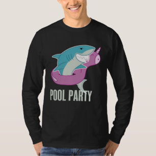 Pool Party  Shark Unicorn Fishing T-Shirt