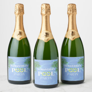 Pool Party  Sparkling Wine Label