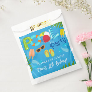 Pool Party Summer Boy Birthday Party Favour Bags