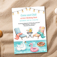 Pool Party Summer Floats Backyard Birthday