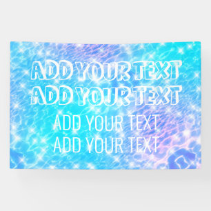 Pool party Summer party Beach party water ripples Banner