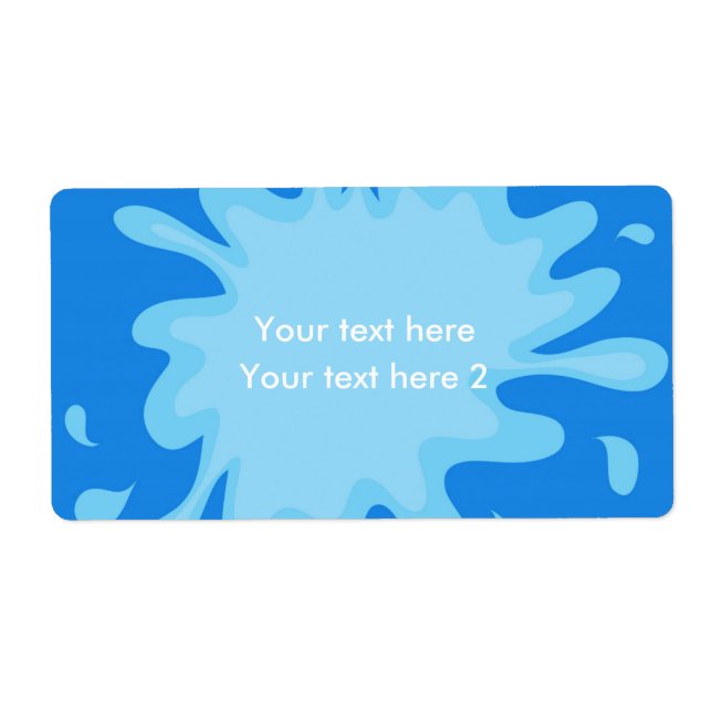 Pool Party Summer Swim Favour Sticker Package Labe (Front)