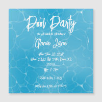Pool Party Sweet 16 Water Blue Minimalist Bday