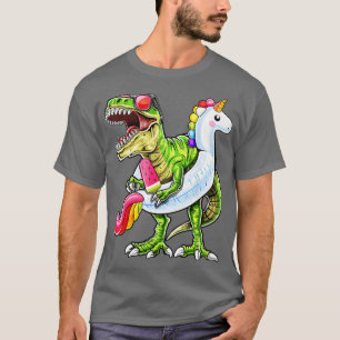 Pool Party T Rex Dinosaur Unicorn Float Summer Shi T-Shirt