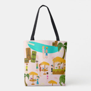 Pool Party Tropical Beach Tote Bag