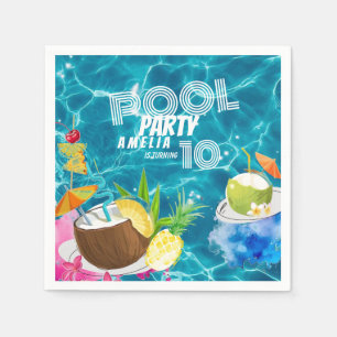 Pool Party   Tropical Birthday Party  Napkin