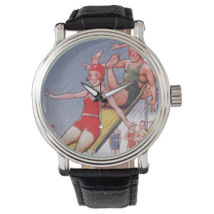 Pool Party Vintage Swimming Summer Watch
