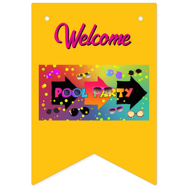 Pool Party Yellow Bunting (First Flag)