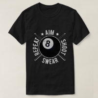 Pool Player Aim Shoot Repeat 8 Ball Billiards