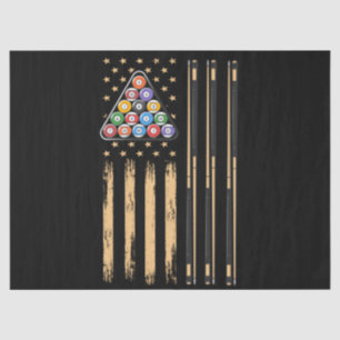 Pool Player American Flag Tissue Paper
