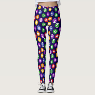 Pool Player Billiard Balls Pattern Leggings