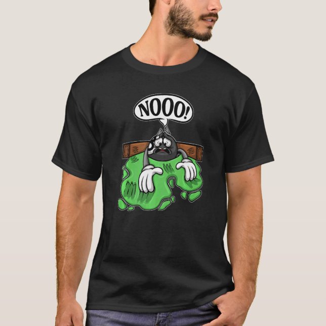 Pool Player Billiard Scratching Billiard Ball Bill T-Shirt (Front)