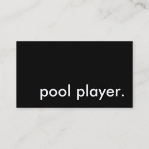 pool player. business card