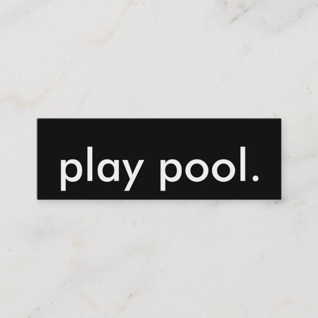 pool player. mini business card (Front)