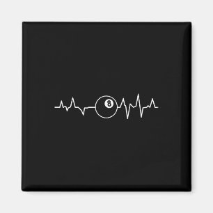 Pool Players Heartbeat Billiards 8 Ball 9 Ball Magnet