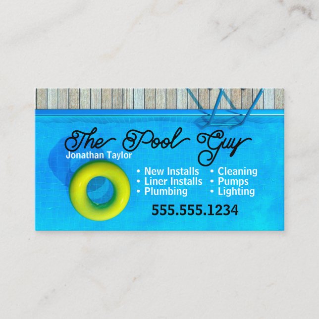 Pool Repairman Business Card (Front)