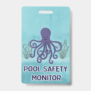Pool Safety Monitor ID Badge