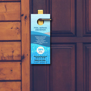 Pool Service and Repair Door Hanger