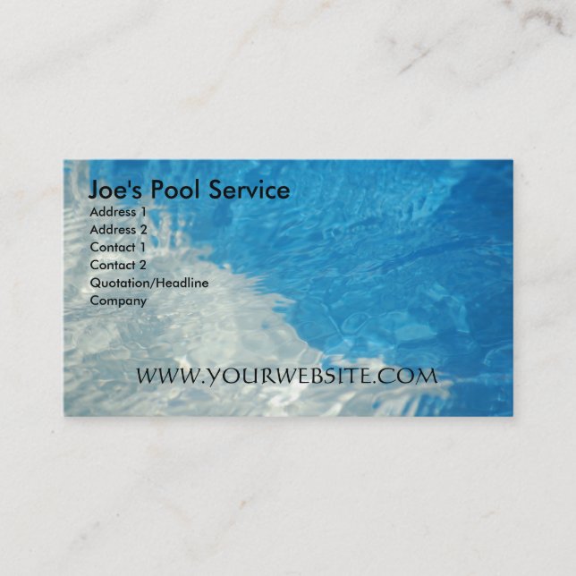 Pool Service Business Card (Front)